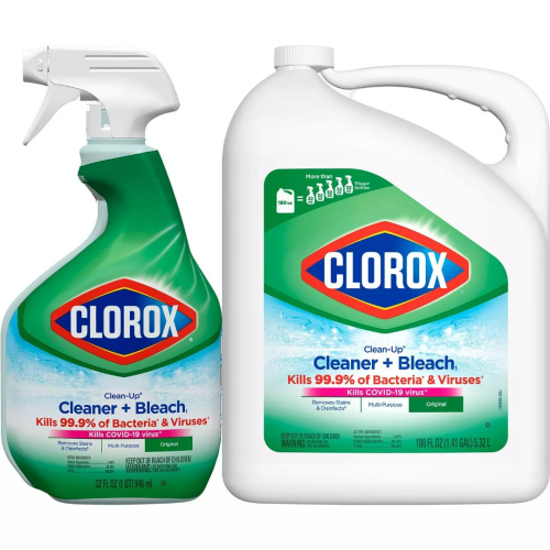 Clorox Clean-Up All-Purpose Cleaner with Bleach, Original, 32 oz. Spray and 180 oz. Refill Bottle